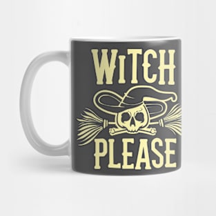 Halloween Witch Please Skull Mug